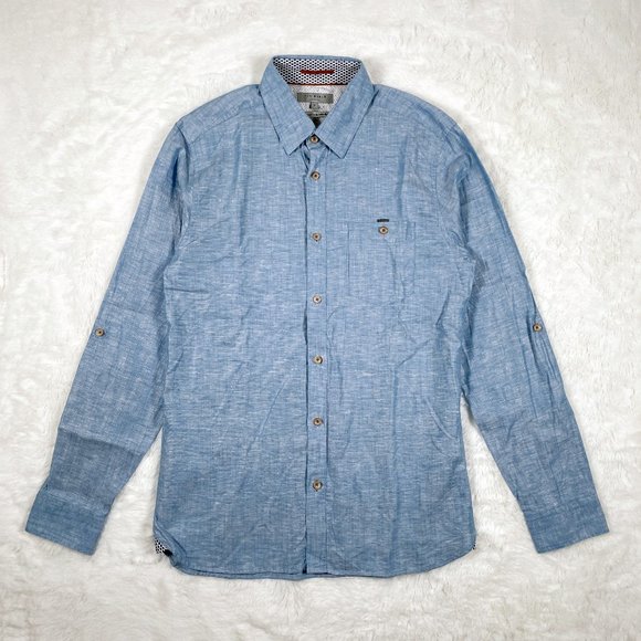 Ted Baker London Button Down Shirt Long Sleeve Size 3 - Picture 1 of 9